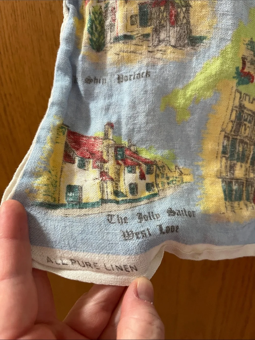 Vintage Ulster Weavers Linen Tea Towel “Old Inns” Made in Ireland - RARE